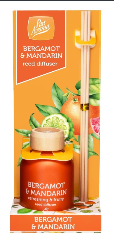 Pan Aroma 50ml Reed Diffuser - Bergamot & Mandarin