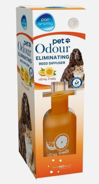Pan Aroma Pet Odour Eliminating Reed Diffuser 50ml - Citrus Fruits