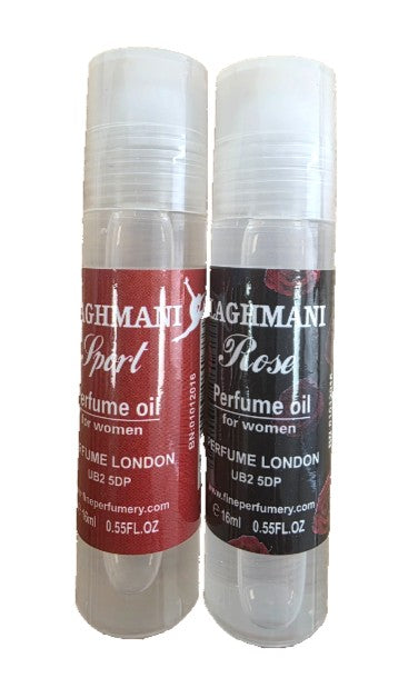 Women's Fine Perfumery Laghmani Rose & Sport (2 x 16ml) Roll On Perfume Oils
