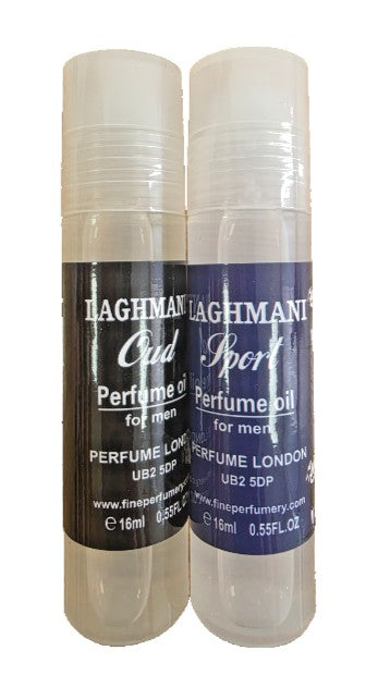 Men's Fine Perfumery Laghmani Oud & Sport (2 x 16ml) Roll On Perfume Oils