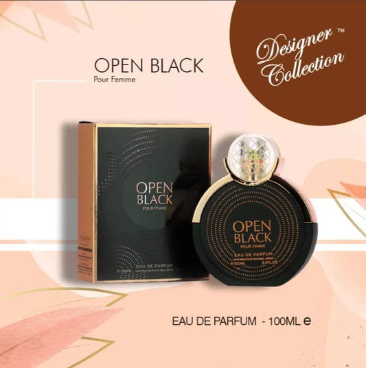 Women's Designer Collection Open Black Pour Femme 100ml EDP